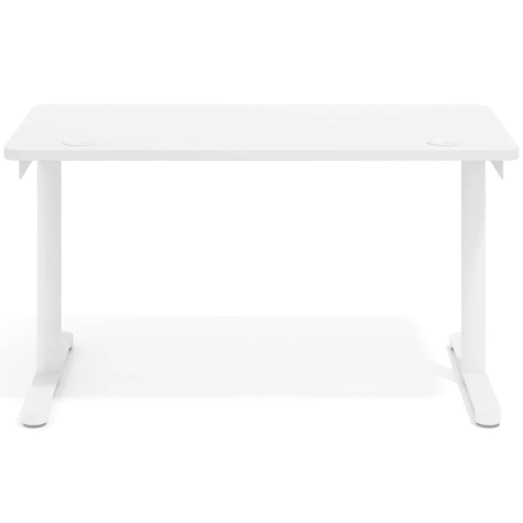 Mesa de Escritorio pata en T, fondo 68cm, estructura blanca, sobre ergonómico