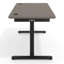 Mesa de Escritorio pata en T, fondo 80cm, estructura negra, sobre ergonómico