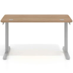 Mesa de Escritorio pata en T, fondo 68cm, estructura aluminio, sobre ergonómico