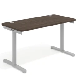 Mesa de Escritorio pata en T, fondo 68cm, estructura aluminio, sobre ergonómico