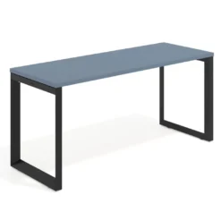 Mesa de escritorio pequeña Delta, fondo 60cm, estructura negra
