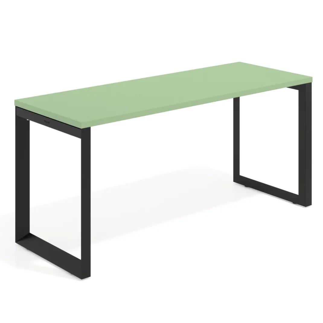 Mesa de escritorio pequeña Delta, fondo 60cm, estructura negra