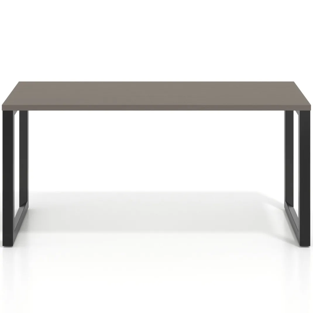 Mesa de escritorio pequeña Delta, fondo 60cm, estructura negra