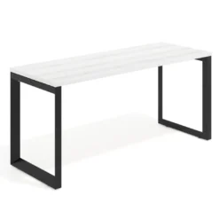 Mesa de escritorio pequeña Delta, fondo 60cm, estructura negra