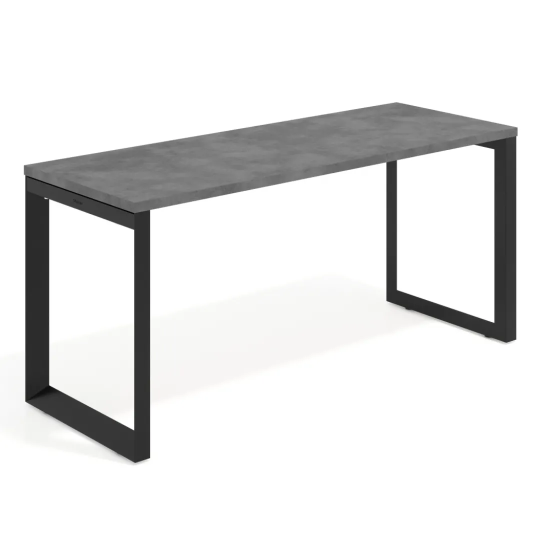 Mesa de escritorio pequeña Delta, fondo 60cm, estructura negra