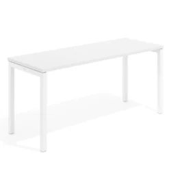 Mesa de escritorio pequeña Kube fondo 60cm estructura blanca