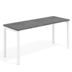 Mesa de escritorio pequeña Kube fondo 60cm estructura blanca