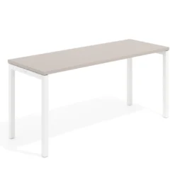 Mesa de escritorio pequeña Kube fondo 60cm estructura blanca