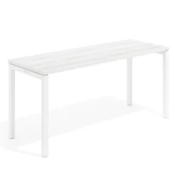 Mesa de escritorio pequeña Kube fondo 60cm estructura blanca