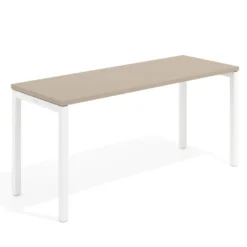 Mesa de escritorio pequeña Kube fondo 60cm estructura blanca