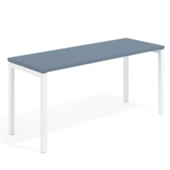 Mesa de escritorio pequeña Kube fondo 60cm estructura blanca