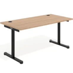 Mesa de Escritorio Tdesk, fondo 80cm, estructura negra, sobre recto