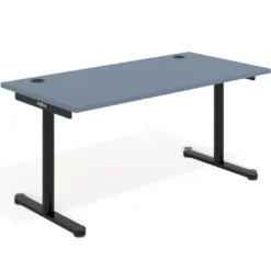 Mesa de Escritorio Tdesk, fondo 80cm, estructura negra, sobre recto