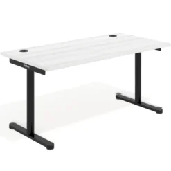 Mesa de Escritorio Tdesk, fondo 80cm, estructura negra, sobre recto