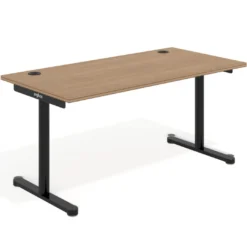 Mesa de Escritorio Tdesk, fondo 80cm, estructura negra, sobre recto