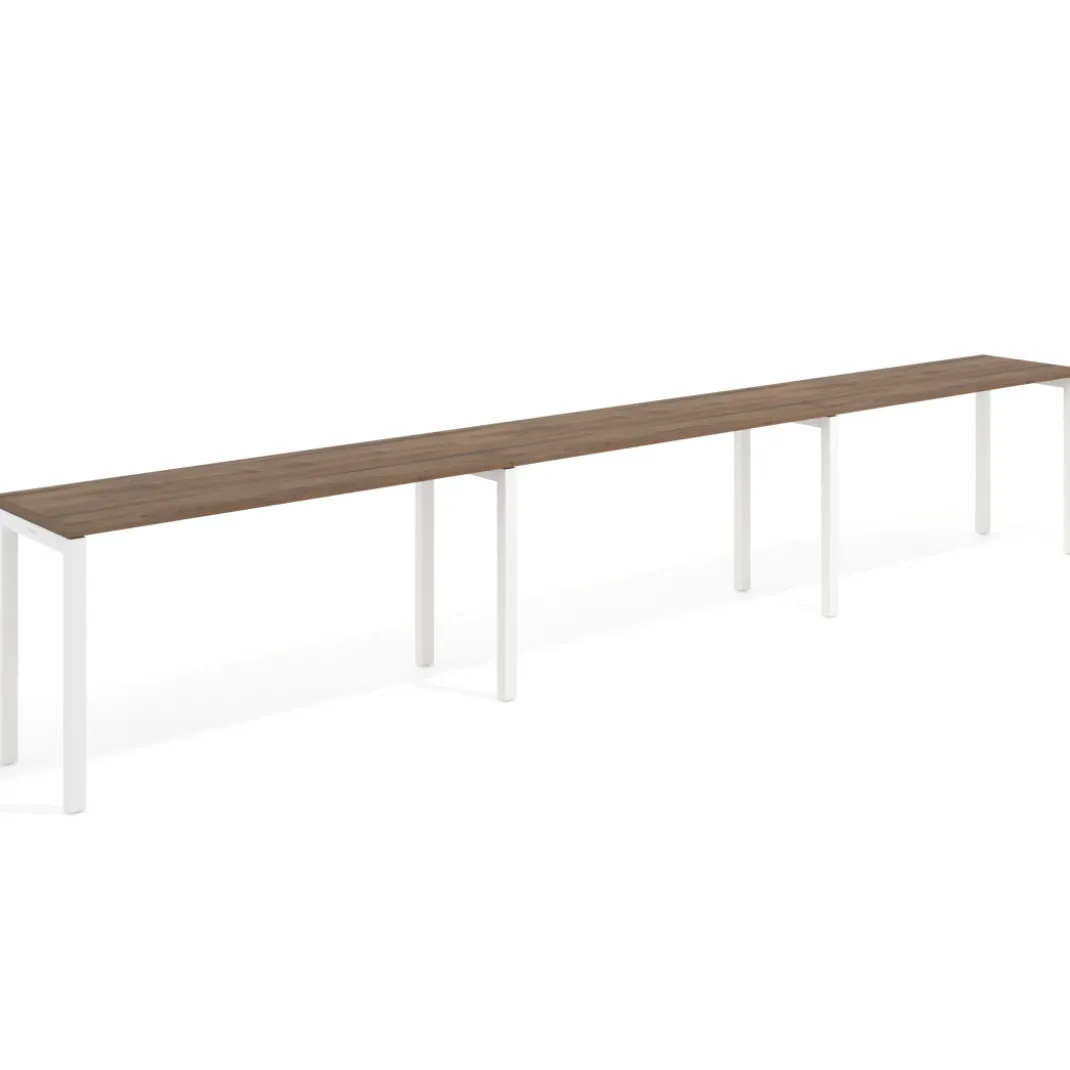 Mesa de formación progresiva triple Kube, fondo 50cm, estructura blanco