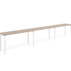 Mesa de formación progresiva triple Kube, fondo 50cm, estructura blanco