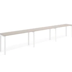 Mesa de formación progresiva triple Kube, fondo 50cm, estructura blanco