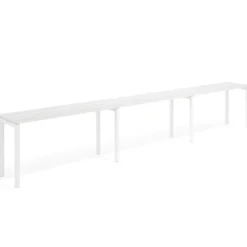 Mesa de formación progresiva triple Kube, fondo 50cm, estructura blanco