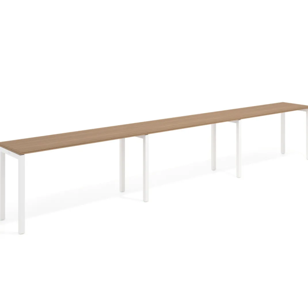 Mesa de formación progresiva triple Kube, fondo 50cm, estructura blanco