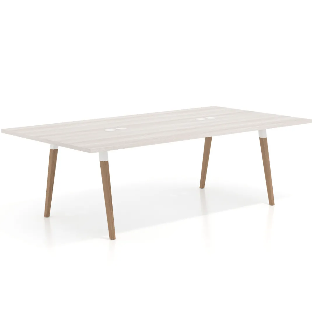 Mesa de juntas rectangular Arki con encimera continua fondo 126 cm