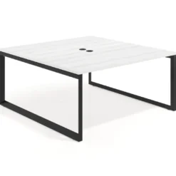 Mesa de juntas rectangular fondo 166 cm, estructura negra