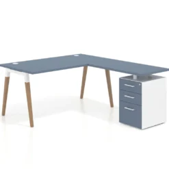 Mesa de oficina con cajones Arki, frontales de melamina