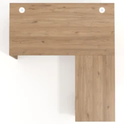 Mesa de Oficina con cajones Work Plus fondo 80, frontales melamina estructura naturale