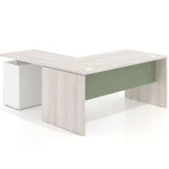 Mesa de Oficina con cajones Work Plus fondo 80, frontales de metal estructura california