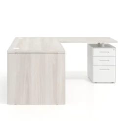 Mesa de Oficina con cajones Work Plus fondo 80, frontales de metal estructura california