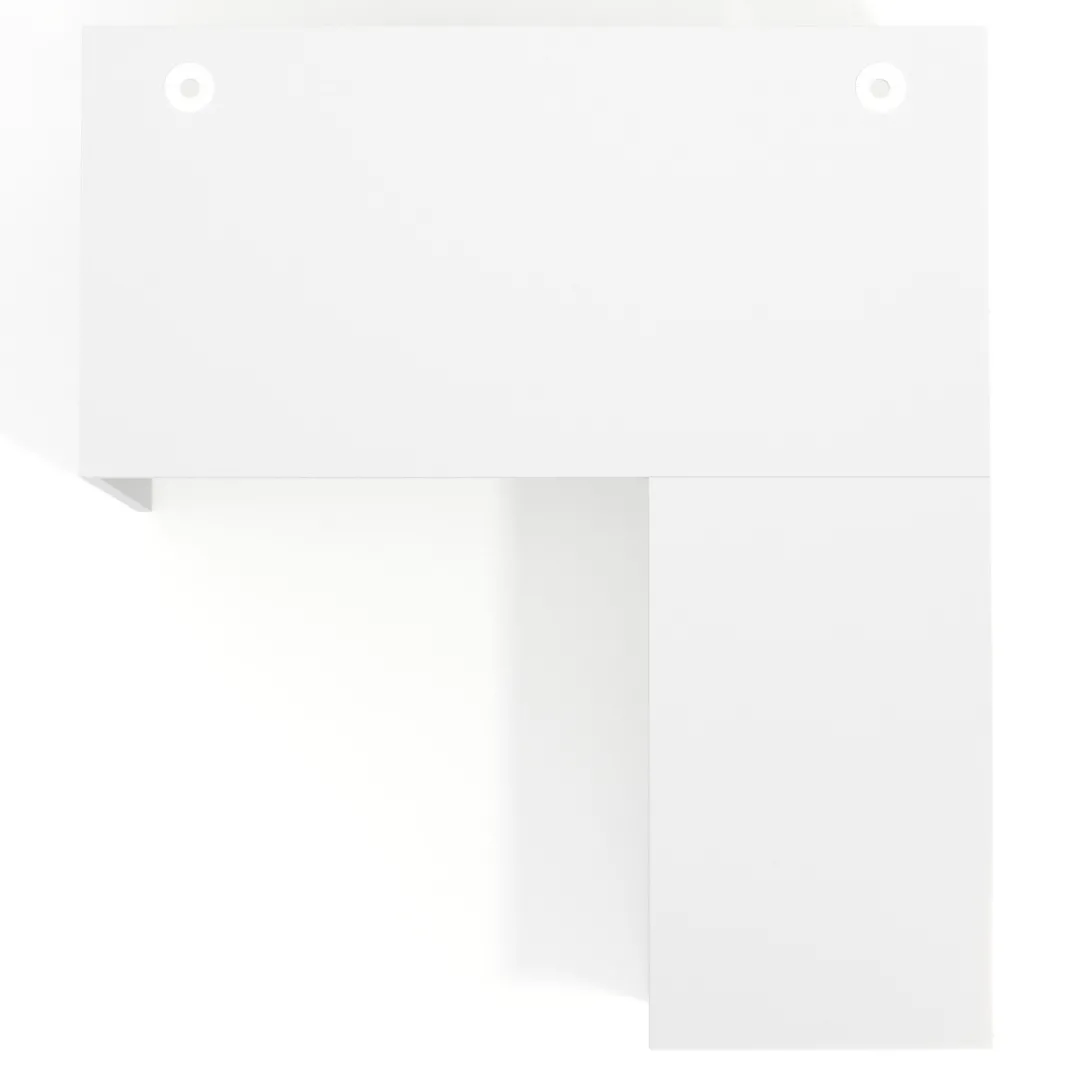 Mesa de Oficina con cajones Work Plus, ala corta, fondo 80, frontales melamina estructura blanco mate