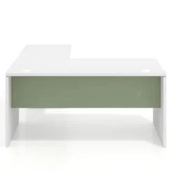 Mesa de Oficina con cajones Work Plus, ala corta, fondo 80, frontales melamina estructura blanco mate