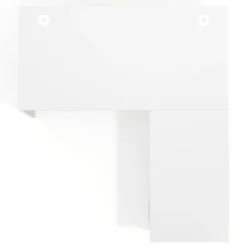 Mesa de Oficina con cajones Work Plus, ala corta, fondo 80, frontales melamina estructura blanco mate