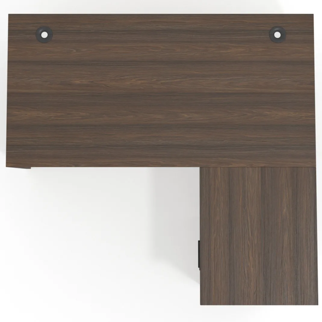 Mesa de Oficina con cajones Work Plus, ala corta, fondo 80, frontales melamina estructura mistral