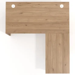 Mesa de Oficina con cajones Work Plus fondo 80, frontales de metal estructura naturale