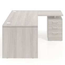 Mesa de Oficina con cajones Work Plus, ala corta, fondo 80, frontales melamina estructura california