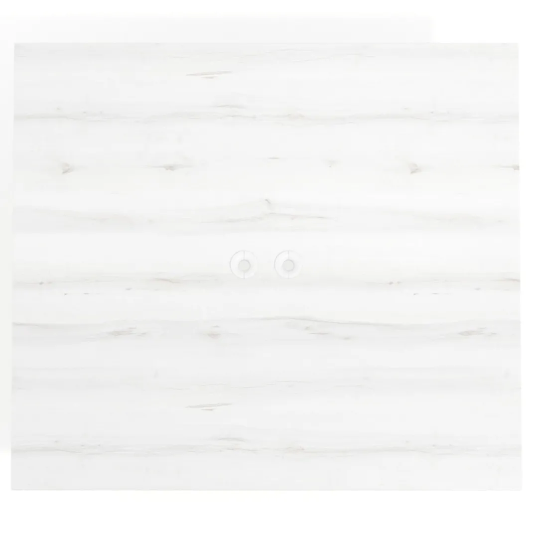 Mesa de oficina doble UvePro fondo 142, cantos rectos, estructura blanca/madera