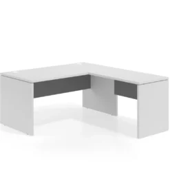 Mesa de Oficina en L Work Plus fondo 80 estructura blanco mate