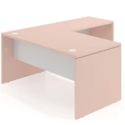 Mesa de Oficina en L Work Plus fondo 80 diseño bicolor