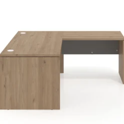 Mesa de Oficina en L Work Plus fondo 80 estructura naturale