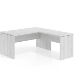 Mesa de Oficina en L Work Plus fondo 80 diseño monocolor