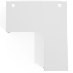 Mesa de Oficina en L Work Plus fondo 80 estructura blanco mate