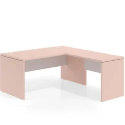 Mesa de Oficina en L Work Plus fondo 80 diseño bicolor