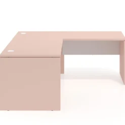 Mesa de Oficina en L Work Plus fondo 80 diseño bicolor