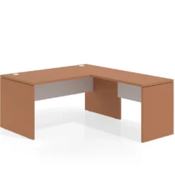 Mesa de Oficina en L Work Plus fondo 80 diseño bicolor