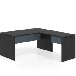 Mesa de Oficina en L Work Plus fondo 80 estructura bocamina
