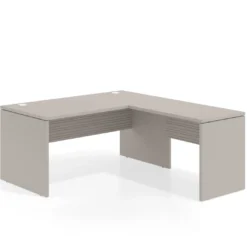 Mesa de Oficina en L Work Plus fondo 80 diseño rayado