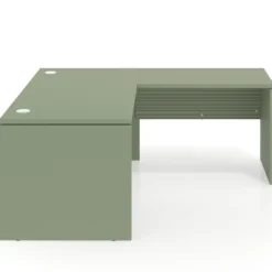 Mesa de Oficina en L Work Plus fondo 80 diseño rayado