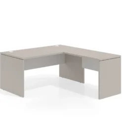 Mesa de Oficina en L Work Plus fondo 80 diseño bicolor