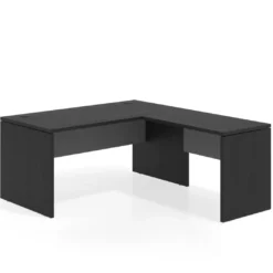 Mesa de Oficina en L Work Plus fondo 80 estructura bocamina